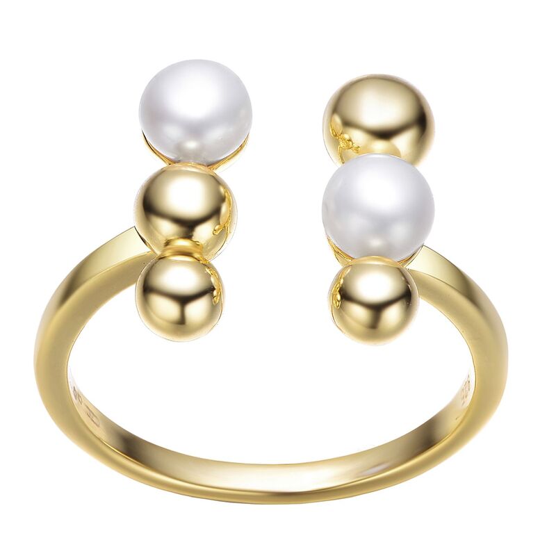 アンブランデッド レディース アクセサリー リング Unbranded 14k Gold Over Silver Freshwater Cultured Pearl Modern Ringold Tone ゴールド