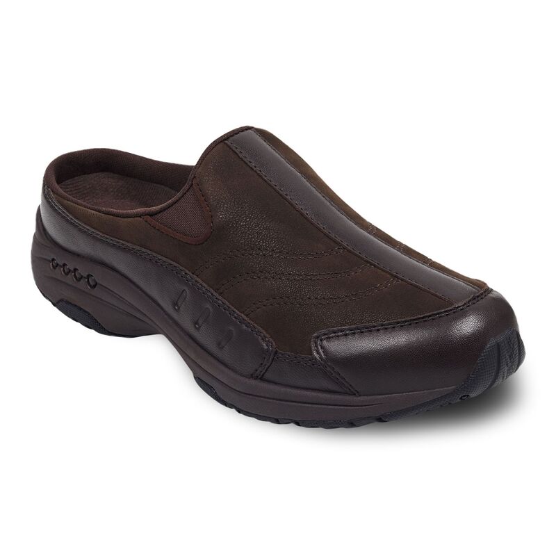 イージースピリット レディース シューズ スニーカー なめし革 Easy Spiritraveltime Women\u0027s Leather Mules Chocolate 黒茶