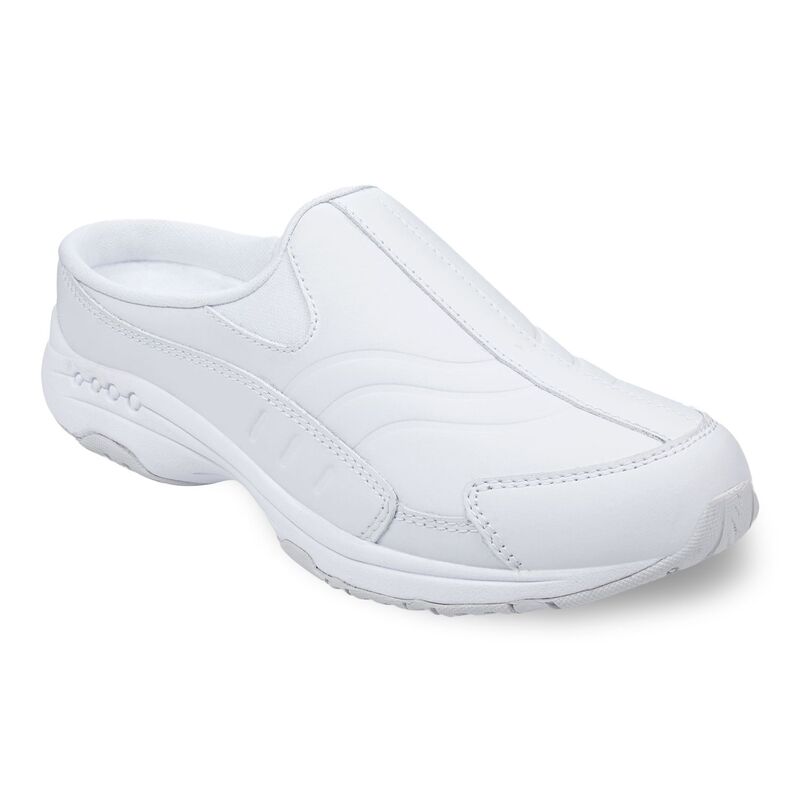 イージースピリット レディース シューズ スニーカー レザー Easy Spiritraveltime Women's Leather Mules White ホワイト