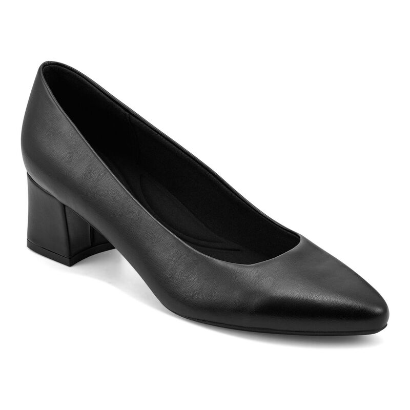 イージースピリット レディース シューズ パンプス ヒール Easy Spirit Nicole Women's Block Heel Pumps Black ブラック｜ReVida 店