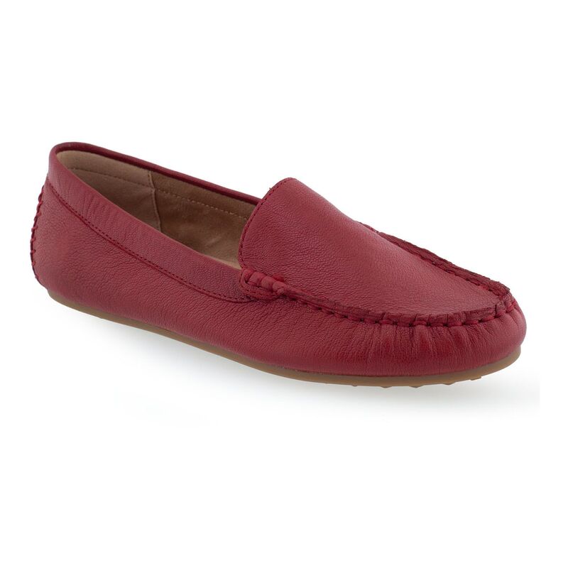 【送料無料】 エアロソールズ レディース スリッポン・ローファー シューズ Aerosoles Over Drive Women's Casual Loafers Red Leather画像