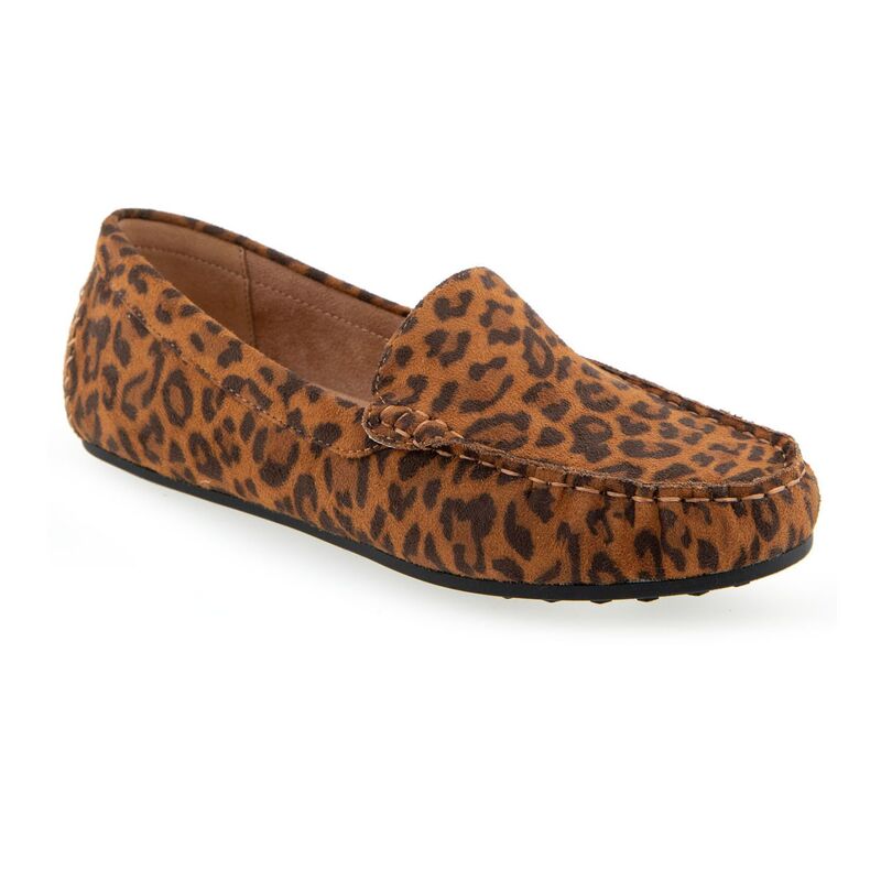 【送料無料】 エアロソールズ レディース スリッポン・ローファー シューズ Aerosoles Over Drive Women's Loafers Leopard Fabric Suede画像