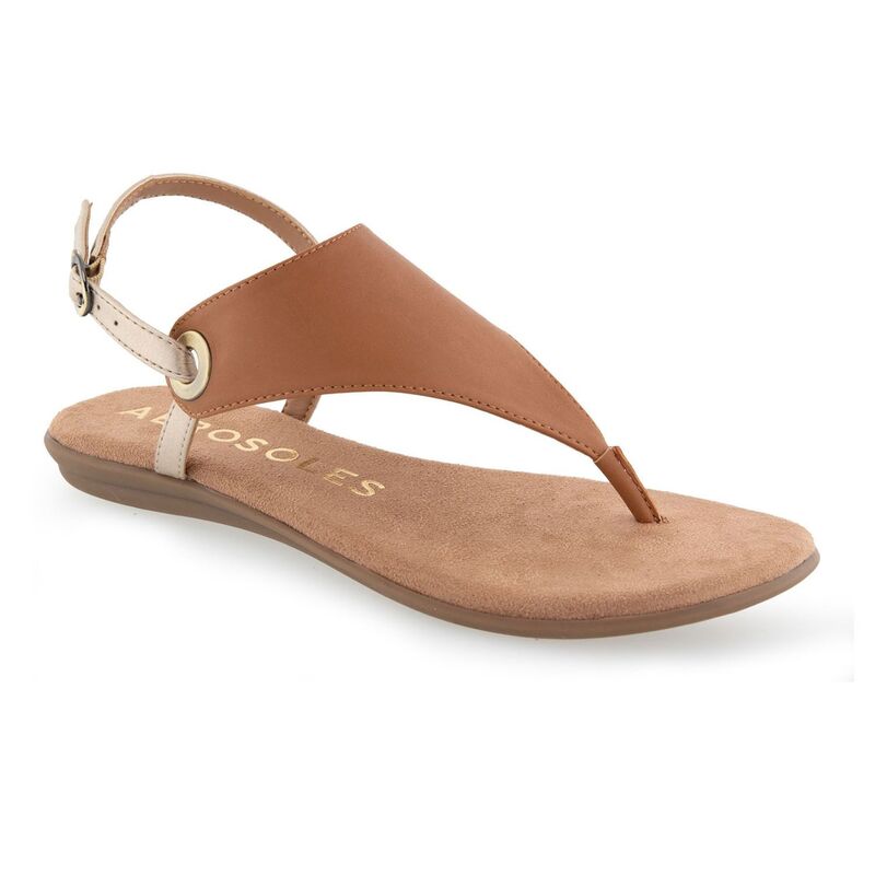 エアロソールズ レディース シューズ サンダル Aerosoles Conclusion Women's Thong Sandals Tan Combo タン