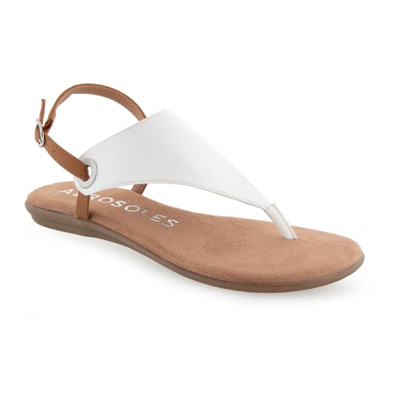 エアロソールズ レディース シューズ サンダル Aerosoles Conclusion Women's Thong Sandals White ホワイト｜ReVida 店