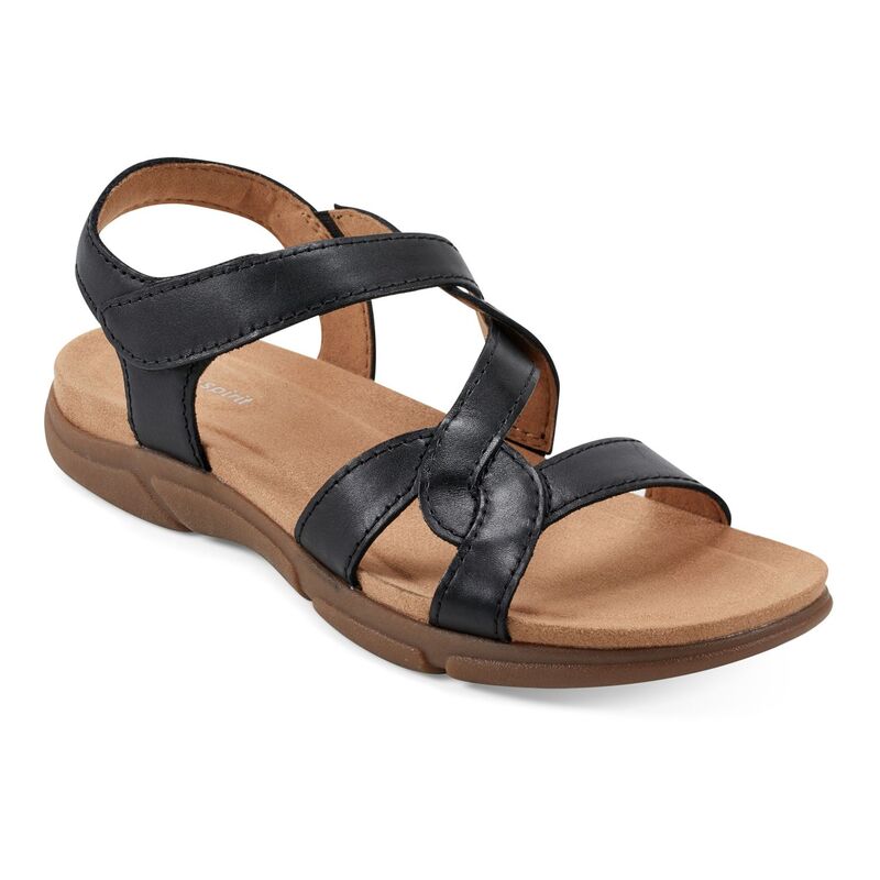 イージースピリット レディース シューズ サンダル Easy Spirit Minny Women's Multi-Strap Sandals Black Leather ブラック