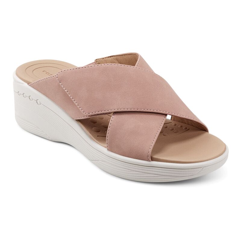 イージースピリット レディース シューズ サンダル Easy Spirit Bindie Women's X-Band Wedge Slide Sandals Light Pink ピンク