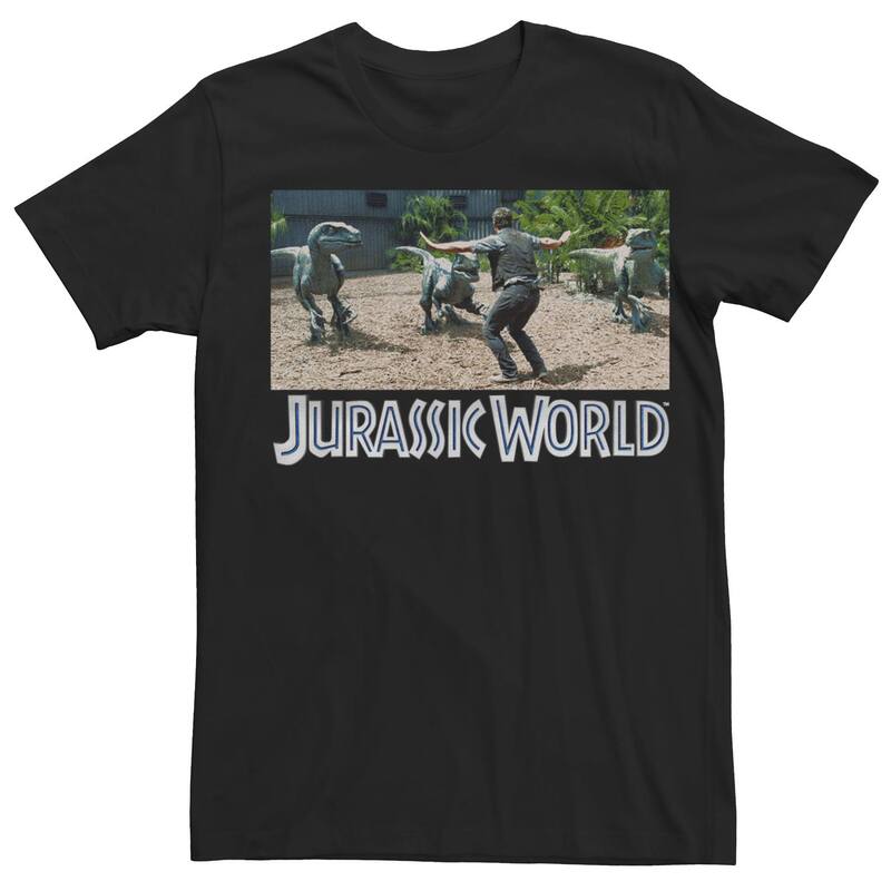 アニメ人となり メンズ トップス ティーシャツ Licensed Character Men\u0027s Jurassic Park Wrangler Tee Black 黒いこと メンズファッション-Tシャツ・カットソー-トップス