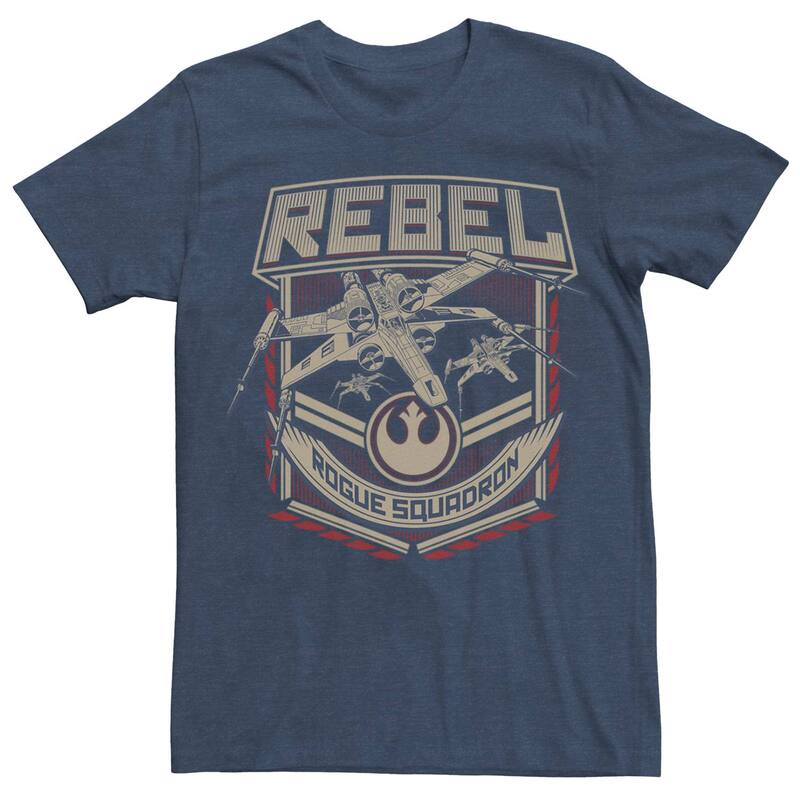 アニメ人となり メンズ トップス ティーシャツ Licensed Character Men\u0027s A New Hopep4 REBEL SQUAD Tee Navy Heather ギョリュウモドキ メンズファッション-トップス