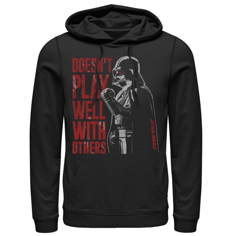 スター ウォーズ メンズ アウター パーカー・スウェット Mentar Wars Vader Doesnt Play Well Hoodie Black ブラック