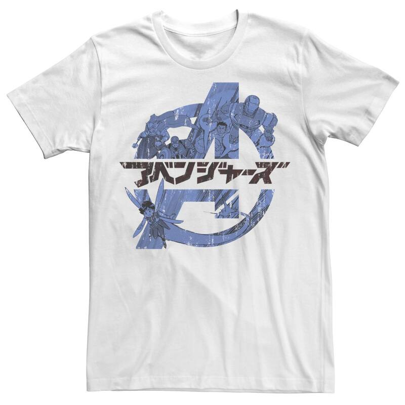 マーベル メンズ トップス ティーシャツ Men\u0027s Marvel Avengers Group Shot Comic Anime Tee White 白いこと Tシャツ・カットソー-メンズファッション-トップス
