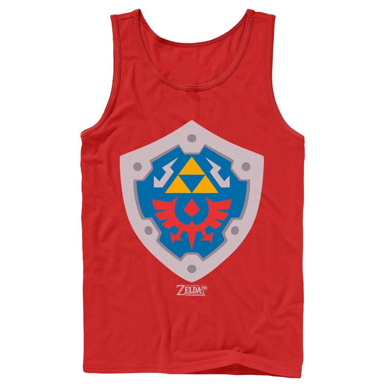 アニメ人となり メンズ トップス ティーシャツ ロゴタイプ Licensed Character Men\u0027s Nintendo Legend Of Zelda Links Awakening Hylian Shield Logo Tank Top Red 赤いこと トップス-メンズファッション-Tシャツ・カットソー