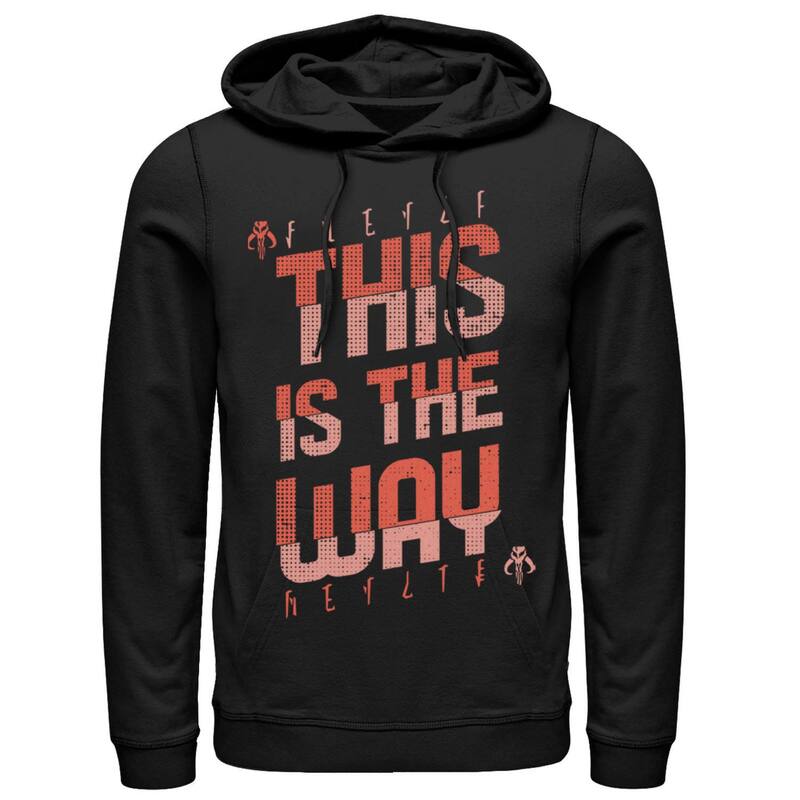 スター ウォーズ メンズ アウター パーカー・スウェット Mentar Wars The Mandalorian This The Way Split Design Hoodie Black ブラック