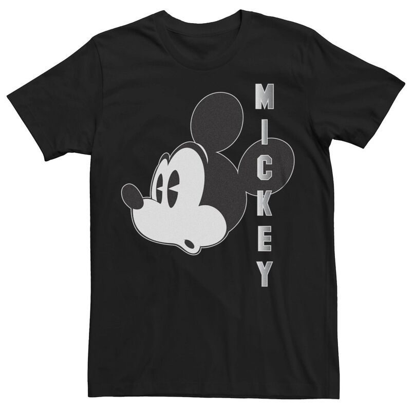 ウォルトディズニー メンズ トップス ティーシャツ Men\u0027s Disney\u0027s Mickey Mouse Surprised Face Tee Black 黒いこと Tシャツ・カットソー-トップス