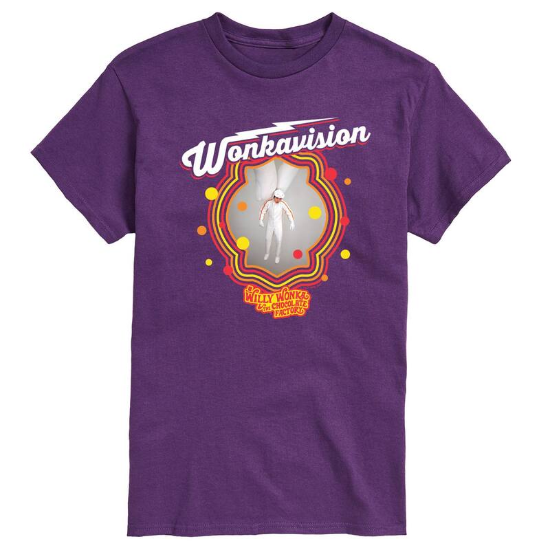 アニメキャラクター メンズ トップス Tシャツ グラフィック Licensed Character Men's Willy Wonkavision Graphic Tee Purple パープル