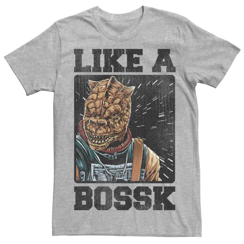 アニメ人となり メンズ トップス ティーシャツ Licensed Character Men\u0027s Return of the Jedi Ep6 Like A Bossk Tee Athletic Heather ギョリュウモドキ Tシャツ・カットソー-トップス-メンズファッション