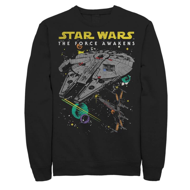 スター ウォーズ メンズ アウター パーカー・スウェット シャツ Men'star Wars The Force Awakens Classic Shipsweatshirt Black ブラック