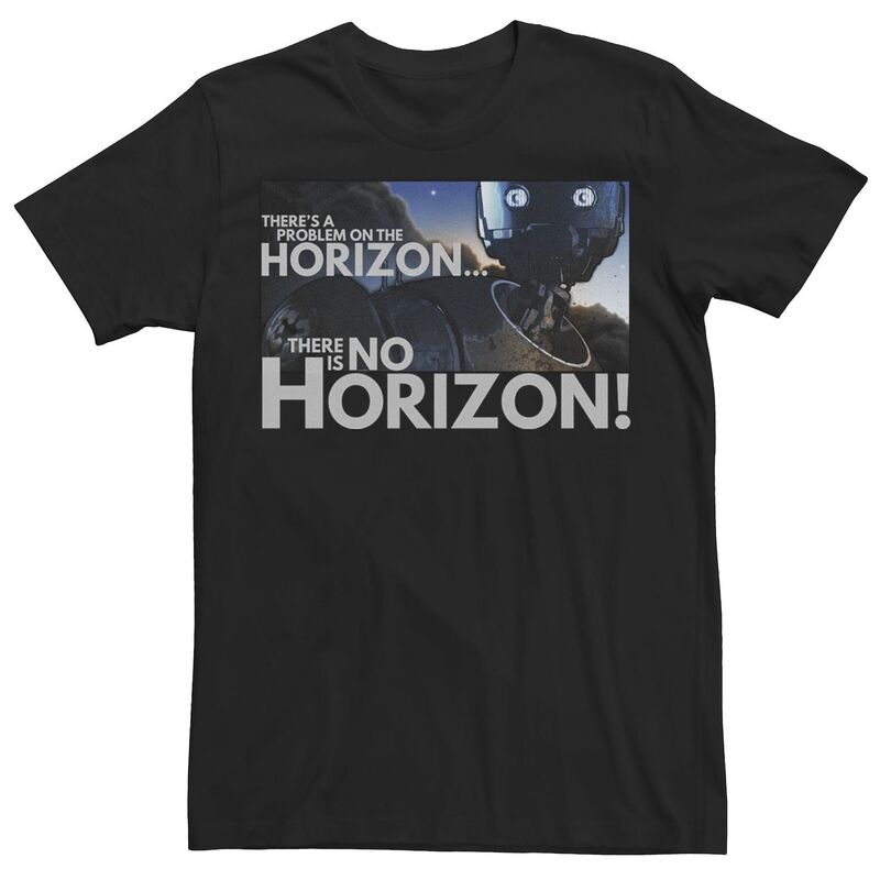 スター ウォーズ メンズ トップス Tシャツ Men'star Wars Rogue One K-2SO There Is No Horizon Panel Tee Black ブラック