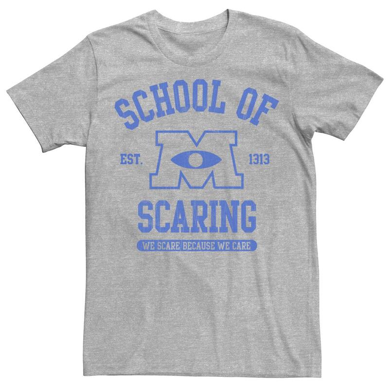 ディズニー ピクサー メンズ トップス Tシャツ Disney / Pixar's Monsters Inc. Men'school Of Scaring Tee Athletic Heather ヘザー