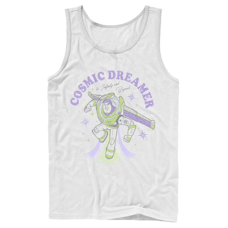 ウォルトディズニー ピクサー メンズ トップス ティーシャツ Disney / Pixar\u0027s Toy Story 4 Men\u0027s Cosmic Dreamer Tank Top White 白いこと トップス-Tシャツ・カットソー