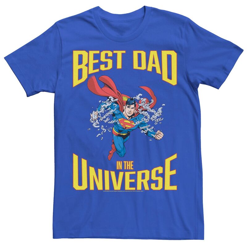 アニメ人となり メンズ トップス ティーシャツ Licensed Character Men\u0027s DComicsuperman Best Dad Portraitee Royal Tシャツ・カットソー-トップス-メンズファッション