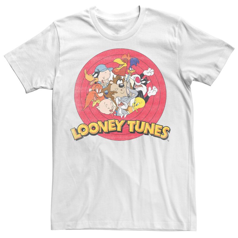 アニメ人となり メンズ トップス ティーシャツ Licensed Character Men\u0027s Looney Tunes Classicircle Lineup Group Shotee White 白いこと Tシャツ・カットソー-トップス