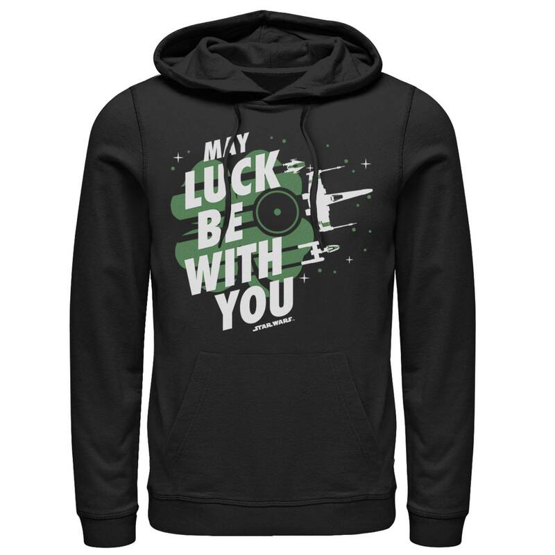 アニメキャラクター メンズ アウター パーカー・スウェット Licensed Character Men'star Wars May Luck Be With You St. Patty's Hoodie Black ブラック|ReVida 店