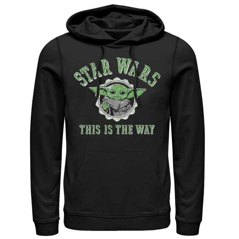 スター ウォーズ メンズ アウター パーカー・スウェット グラフィック Men'star Wars The Mandalorian Varsity Child Graphic Hoodie Black ブラック|ReVida 店