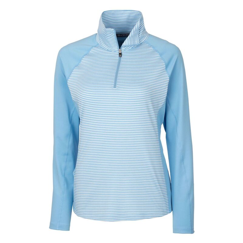截断機アンドうしろ側 レディース アウター 上衣・上衣 ハーフジップ Cutter \u0026 Buck Forge Tonal Stripe Stretchalf Zip Womens Top Atlas 縞模様