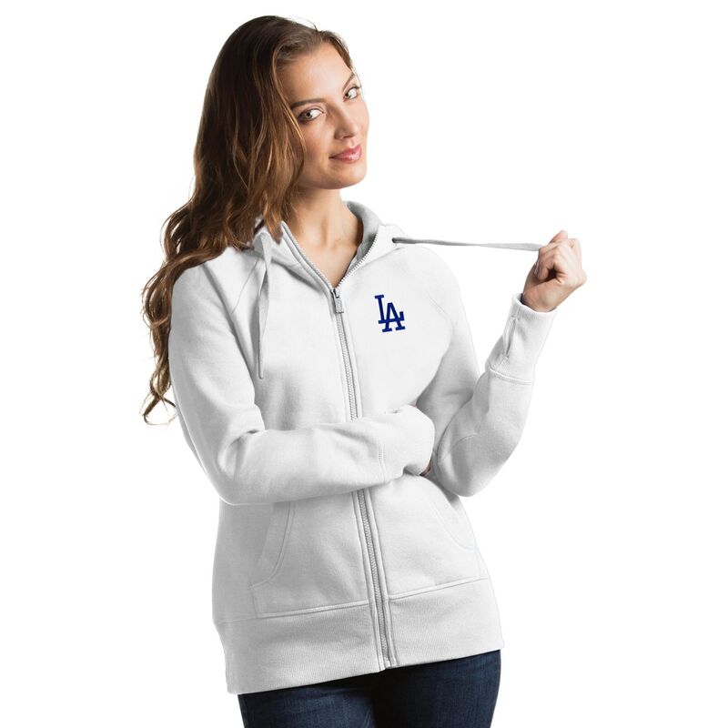 アンティグア レディース アウター パーカー・スウェット Women\u0027s Antigua Los Angeles Dodgers Victory Hoodie Lad White 白いこと