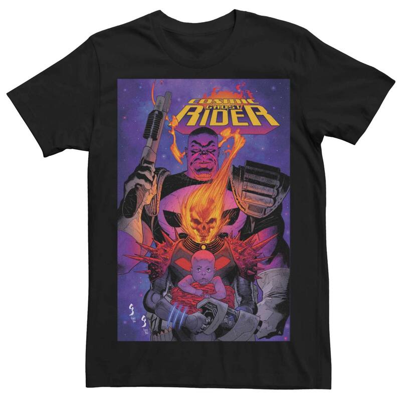 アニメキャラクター メンズ トップス Tシャツ Licensed Character Men's Marvel Cosmic Ghost Rider Tee Black ブラック