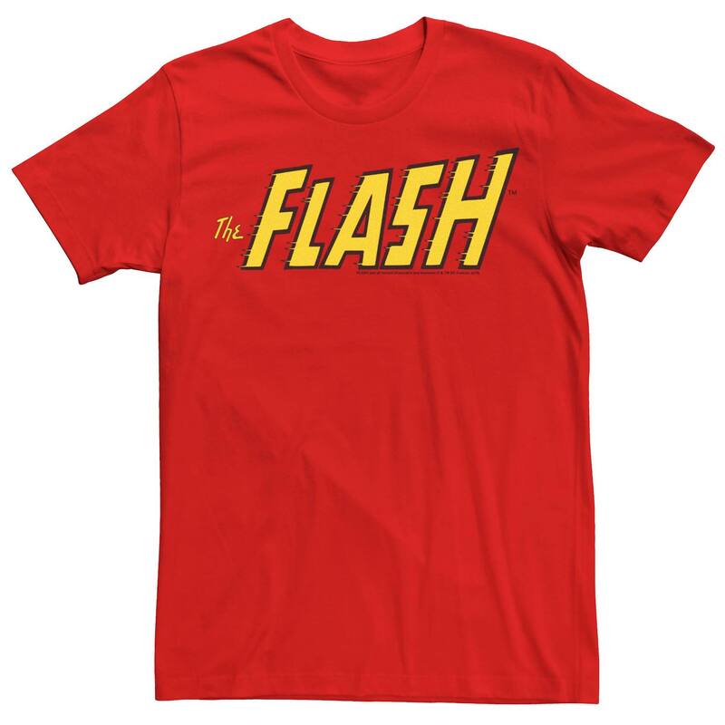 アニメ人となり メンズ トップス ティーシャツ Licensed Character Men\u0027s Flash Textee Red 赤いこと Tシャツ・カットソー-メンズファッション-トップス