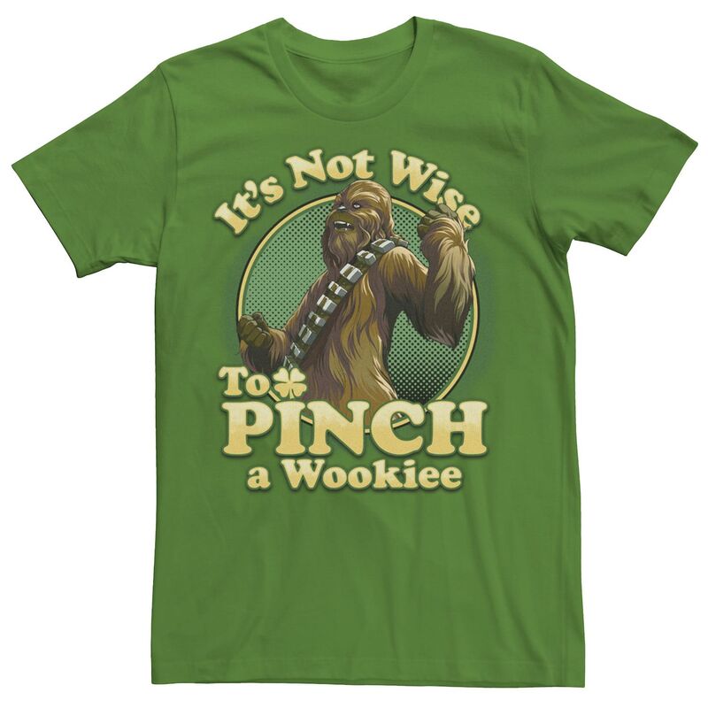 スター ウォーズ メンズ トップス Tシャツ Men'star Wars Chewbacca It's Not Wise To Pinch A Wookie Tee Kelly