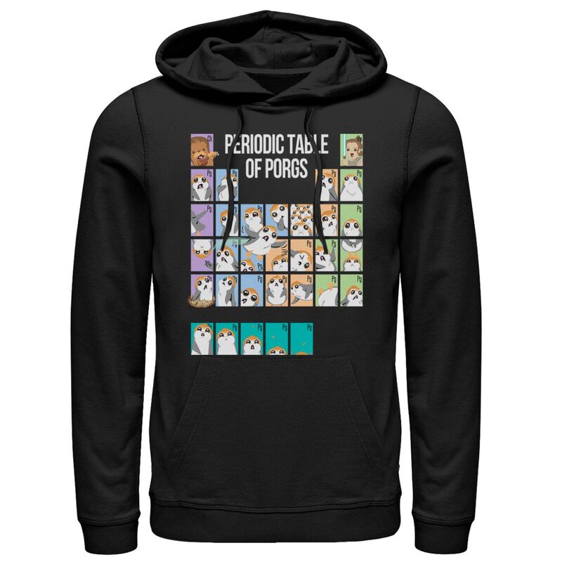 スター ウォーズ メンズ アウター パーカー・スウェット Mentar Wars Porg Periodic Table Hoodie Black ブラック