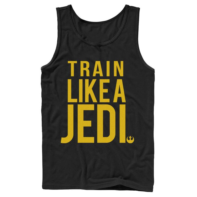 スター ウォーズ メンズ トップス Tシャツ Men'star Wars Train Like A Jedi Tank Top Black ブラック