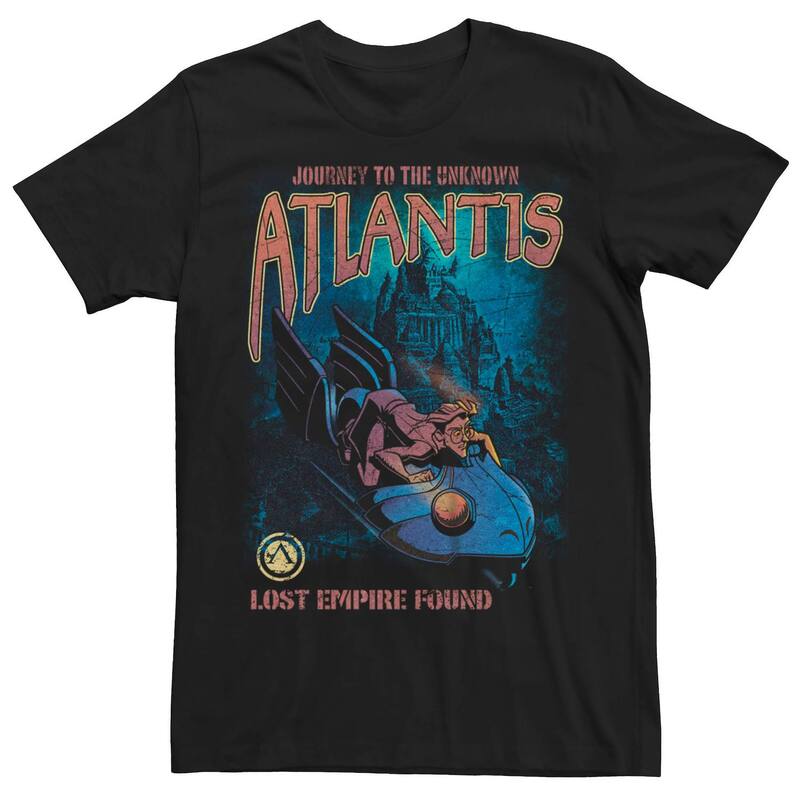 ウォルトディズニー メンズ トップス ティーシャツ Disney\u0027s Atlantis Men\u0027s Journey To The Unknown Tee Black 黒いこと トップス-Tシャツ・カットソー