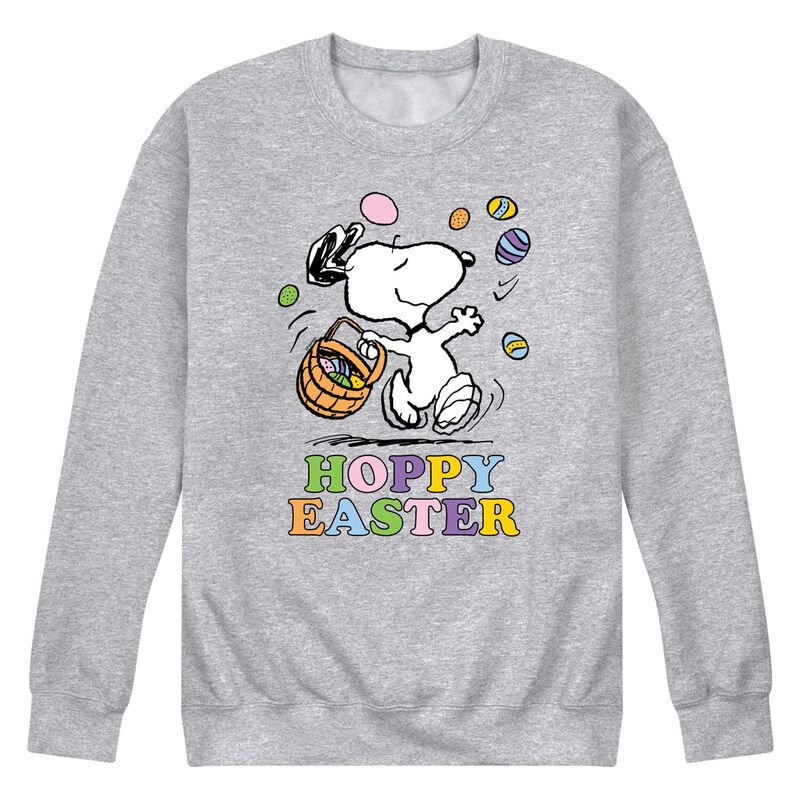 アニメキャラクター メンズ アウター パーカー・スウェット シャツ フリース Licensed Character Men's Peanuts Hoppy Easter Fleece Sweatshirt Heather Gray グレー