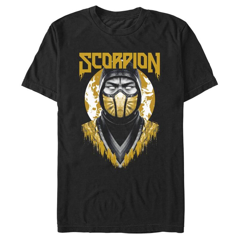 アニメ人となり メンズ トップス ティーシャツ グラフィック Licensed Character Men\u0027s Mortal Kombat Scorpion Bust Graphic Tee Black 黒いこと トップス-メンズファッション-Tシャツ・カットソー