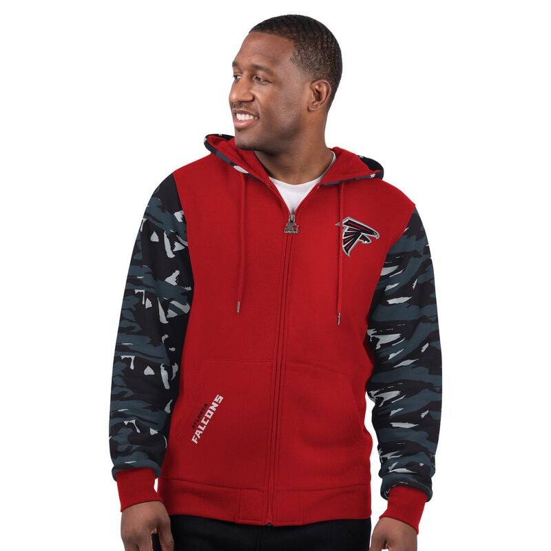 スターター メンズ アウター パーカー・スウェット Men'startered Atlanta Falcons Thursday Night Gridiron Full-Zip Hoodie Fal Red レッド