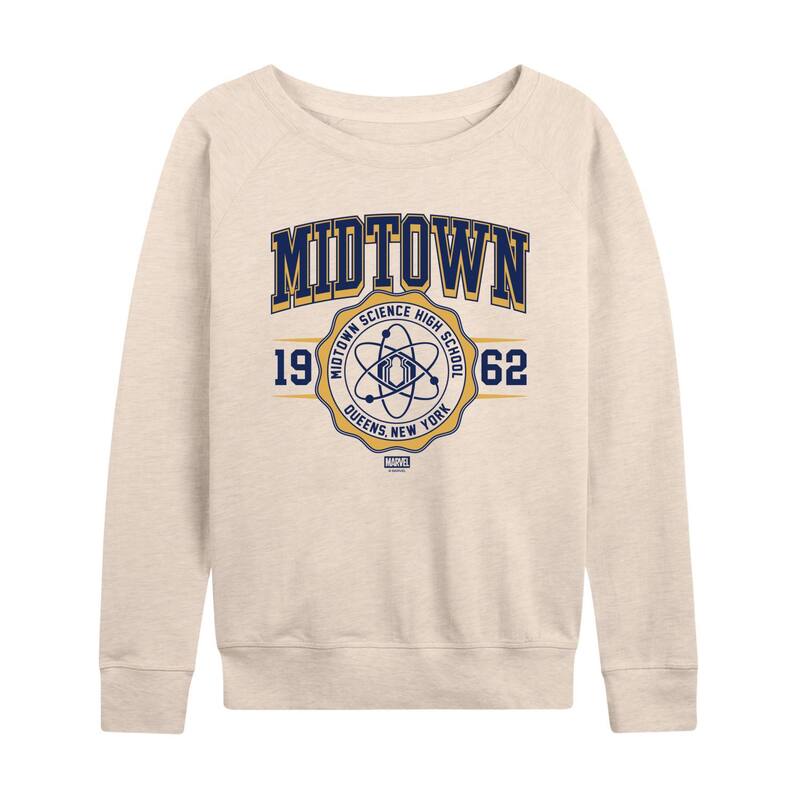 マーベル レディース トップス Tシャツ パイル Women's Marvel Midtown Science French Terry Long Sleeve Tee Beige ベージュ