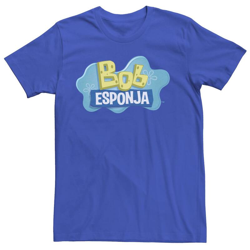 アニメキャラクター メンズ トップス Tシャツ ロゴ Licensed Character Men'spongebob Esponja Logo Tee Royal 7,285円