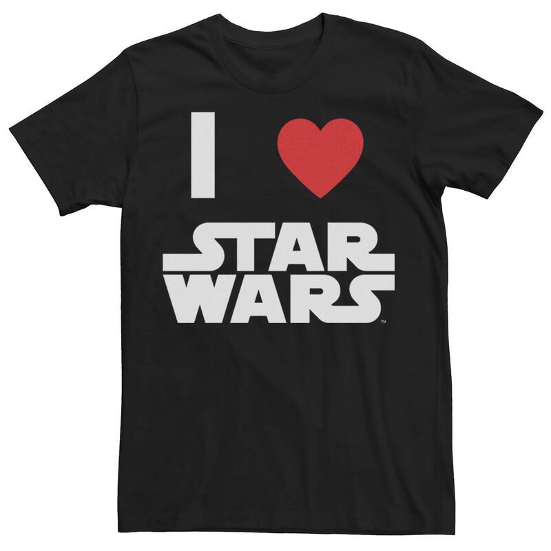 アニメ人となり メンズ トップス ティーシャツ Licensed Character Men\u0027star Wars Classic I Heart Star Wars Tee Black 黒いこと Tシャツ・カットソー-メンズファッション-トップス