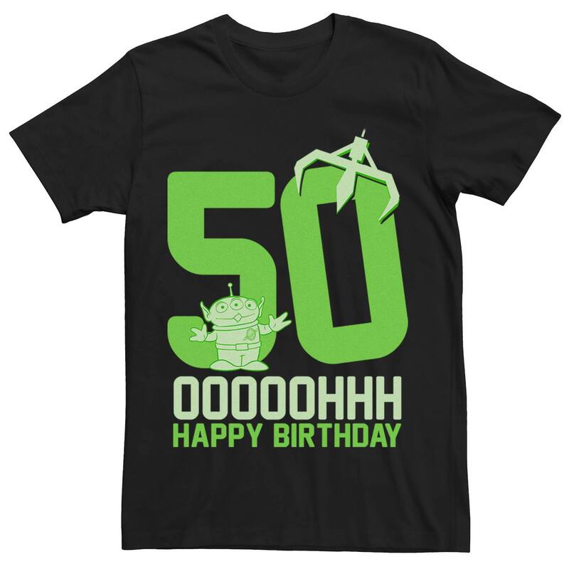 ディズニー ピクサー メンズ トップス Tシャツ グラフィック Disney / Pixar's Toy Story Men's Aliens OOOOHappy 50th Birthday Graphic Tee Black ブラック