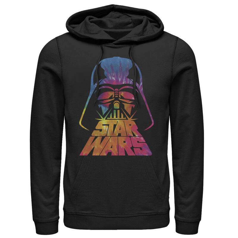 スター ウォーズ メンズ アウター パーカー・スウェット グラフィック Men'star Wars Darth Vader Tie Dye Helmet Z1 Graphic Hoodie Black ブラック｜ReVida 店