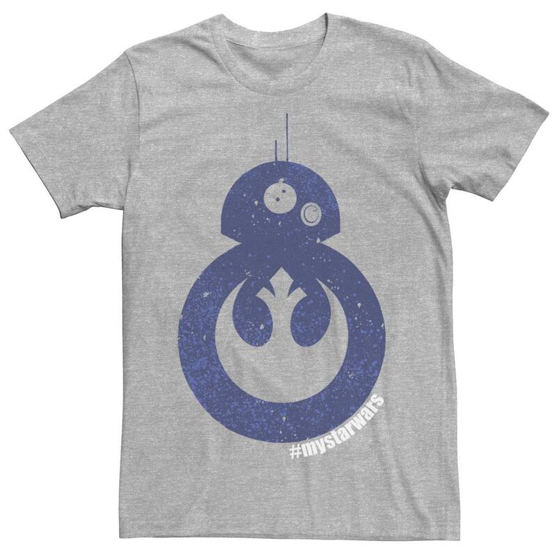 スター ウォーズ メンズ トップス Tシャツ グラフィック Men'star Wars BB-8 Silhouette Fill Rebel Emblem Graphic Tee Charcoal Heather チャコール