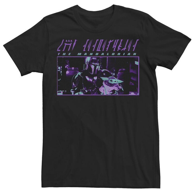 はやりっ児 ウォーズ メンズ トップス ティーシャツ Men\u0027star Wars The Mandalorian The Child Saturated Portraitee Black 黒いこと Tシャツ・カットソー-トップス-メンズファッション