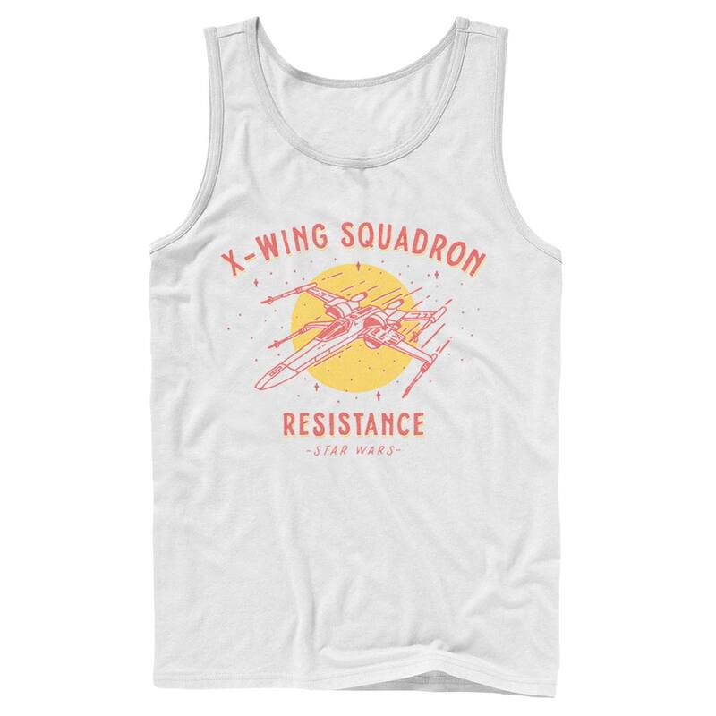 はやりっ児 ウォーズ メンズ トップス ティーシャツ Men\u0027star Wars The Rise of Skywalker X-Wing Squadron Tank Top White 白いこと Tシャツ・カットソー-トップス-メンズファッション