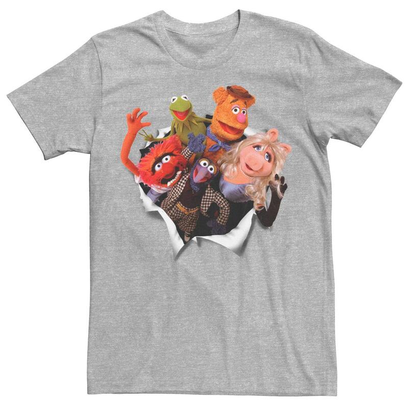 ウォルトディズニー メンズ トップス ティーシャツ Disney\u0027s The Muppets Group Shot Breakthrough Men\u0027s Tee Athletic Heather ギョリュウモドキ メンズファッション-Tシャツ・カットソー