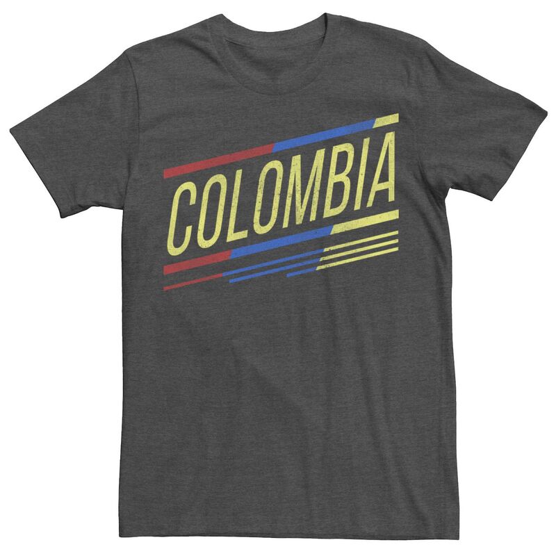 アニメ人となり メンズ トップス ティーシャツ ロゴタイプ Licensed Character Men\u0027s Gonzales Colombia Slanted Stripe Logo Tee Charcoal Heather 暗灰色 Tシャツ・カットソー-トップス