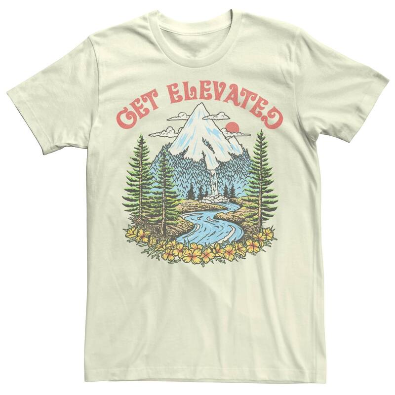 アニメ人となり メンズ トップス ティーシャツ Licensed Character Men\u0027s Fifth Sun Get Elevated Outdoors Tee Cream 皮膚軟化剤 Tシャツ・カットソー-トップス-メンズファッション