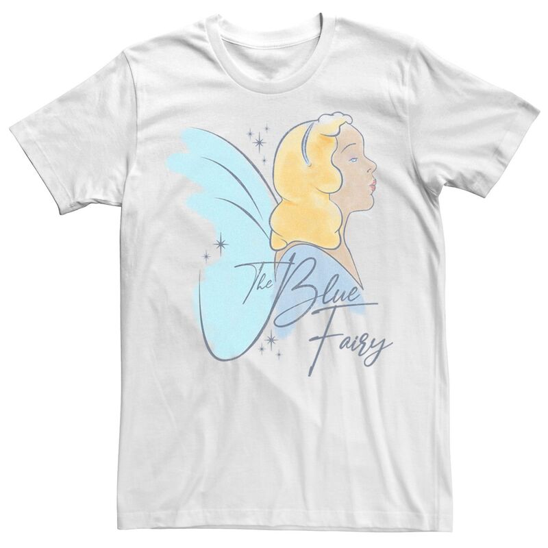 ウォルトディズニー メンズ トップス ティーシャツ Disney\u0027s Pinocchio Men\u0027s The Blue Fairy Watercolor Tee White 白いこと トップス-メンズファッション